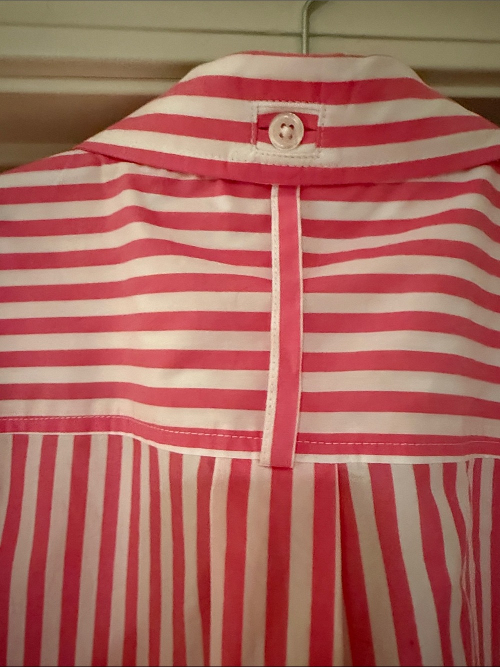 Women's Pink Stripe Button-Front Blouse - Picture 4 of 5